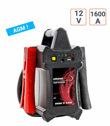 Booster Lemania 12V 1600 A et 5.8 KG de Qualité Suisse