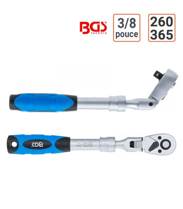 Cliquet extensible inclinable 3/8 pouce 260 - 365 mm