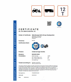 Chandelle 12T BAHCO certificat TUV