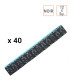 Masses autocollantes 12x5g. - Couleur NOIRE par 40 ex.