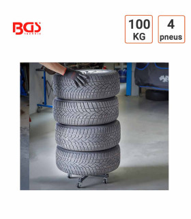 Support mobile de stockage roues