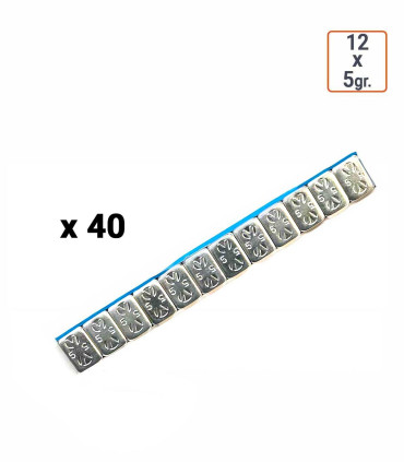 Masses autocollantes 12x5gr par sachet de 40 barrettes