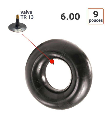 Chambre à air 6.00-9 valve TR13