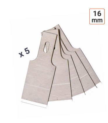 Lames de grattoir de rechange largeur 16mm