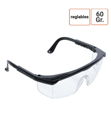 Lunettes de protection polycarbonate avec branches réglables