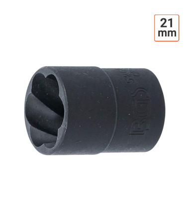 Douille spiralée antivol pour écrou 21 mm en 1/2