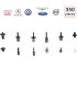 clips de fixation 350 pièces VW Audi Volvo Chrysler Ford Mercedes
