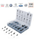 Coffret clips de fixation 350 pièces pour VW Audi Volvo Chrysler Ford Mercedes