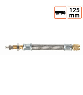 Extension de valve de pneu en caoutchouc renforcée 125mm