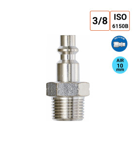 Raccord rapide à air comprimé, filetage mâle 10 mm (3/8")