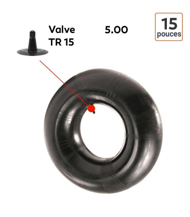 Chambre à Air 5.00-15 valve TR 15
