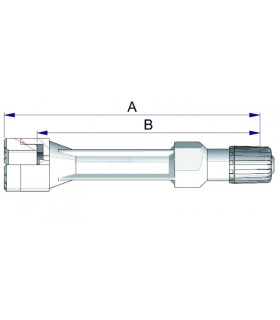 Rallonge rigide plastique jupe courte 101mm détail