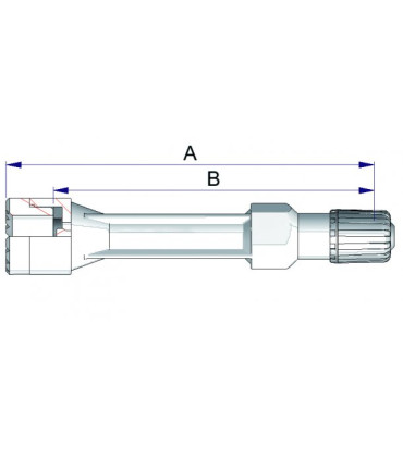 Rallonge rigide plastique jupe courte 101mm détail