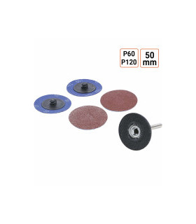 Jeu de 4 disques et plateaux abrasifs diamètre 50 mm