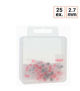 25 Cosse bout à bout thermorétractables 2,7 mm 25 Cosse bout à bout thermorétractables 2,7 mm