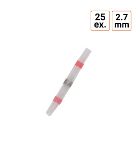 Cosse bout à bout thermorétractables diamètre 2,7 mm par 25 ex. Cosse bout à bout thermorétractables diamètre 2,7 mm par 25 ex.