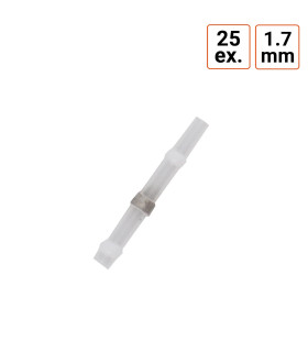 Cosse bout à bout thermorétractables diamètre 1,7 mm par 25 ex. Cosse bout à bout thermorétractables diamètre 1,7 mm par 25 ex.