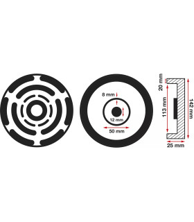 Tampon caoutchouc pour pont élévateur