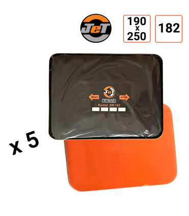 Emplâtre radial SR182 en 190x250 mm JET par 5 ex.