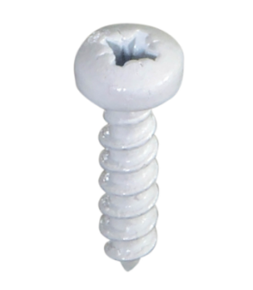 Sachet 25x vis pour plaque d'immat. Blanc