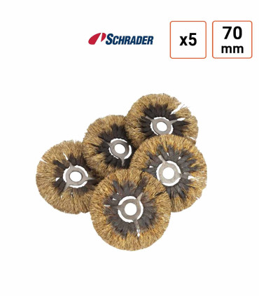 Lot de 5 Brosses pour pneu diamètre 70 mm
