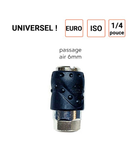 Raccord rapide coupleur 1/4 pouce UNIVERSEL