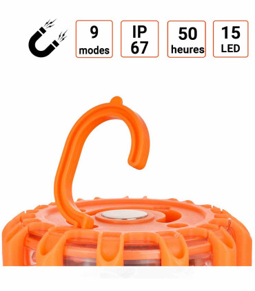 crochet Balise Warning Magnétique à led