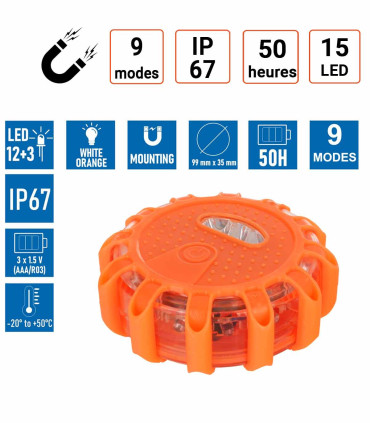 Balise Warning Magnétique à led flash