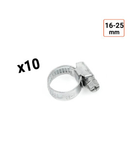 Colliers de serrage en acier W1 galvanisé 9mm taille 16-25 mm par 10 ex. Colliers de serrage en acier W1 galvanisé 9mm taille 16-25 mm par 10 ex.