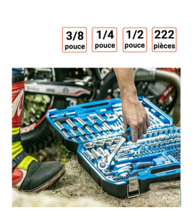 Coffret 222 outils avec cliquets