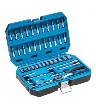 Coffret d'outils et cliquet 1/4 pouce 46 pièces en  CrV