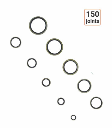 Coffret 150 bagues BS autocentrées en métal et caoutchouc