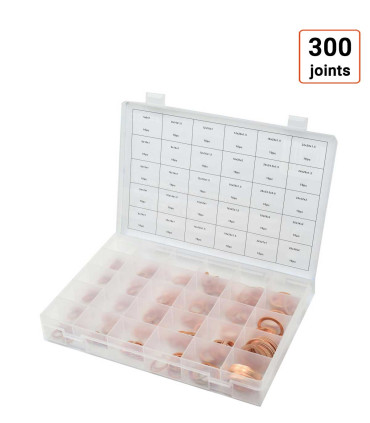 Coffret de 300 joints en cuivre pour vidange