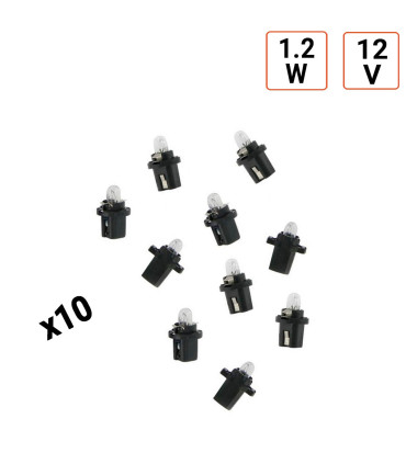 AmpoulesTableau de Bord 1.2W 12V culot B8.5d - Boite de 10 ex.