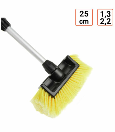 Manche télescopique de lavage 1.3 à 2.2 m avec brosse