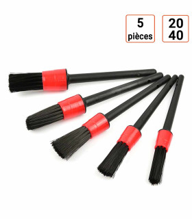 Pack de 5 pinceaux pour detailing auto 20 40 mm