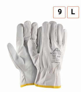 Gants de travail en cuir pleine fleur 100% naturel taille L 9