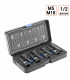 coffret douilles à chocs XZN, 8 pièces, 1/2 pouce M5-M18