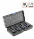 coffret douilles à chocs HEX, 8 pièces, 1/2 pouce H6-H19