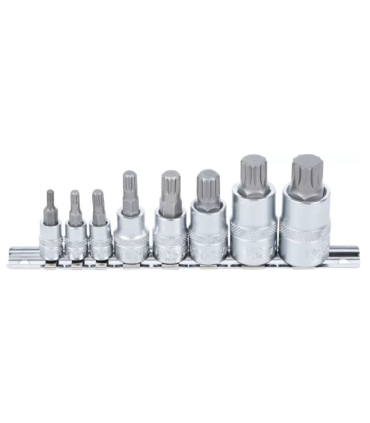Lot de 8 douilles à embout XZN de M4 à M16