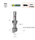 dimension Valve Nickelées Poids-Lourds pour TPMS type 54MS