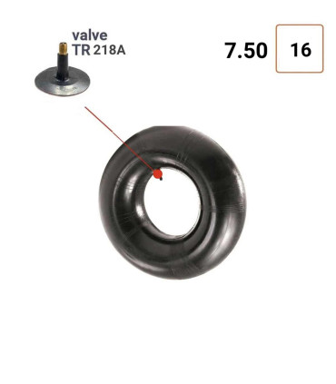 Chambre à air 7.50 - 16 valve TR218A