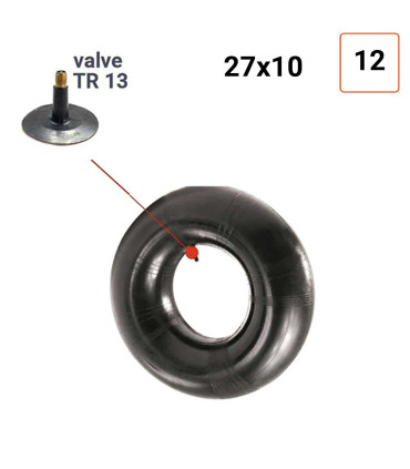 Chambre à Air 27X10 - 12 valve TR13