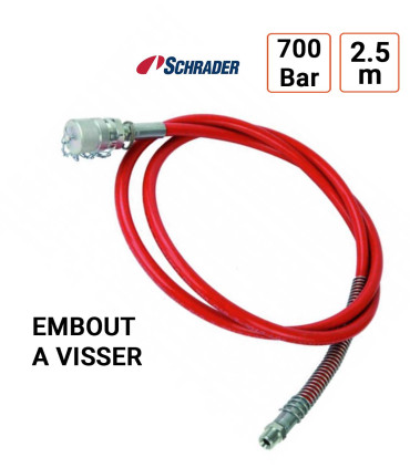 Tuyau de rechange pour pompe Hydropneumatique Schrader 700 Bar