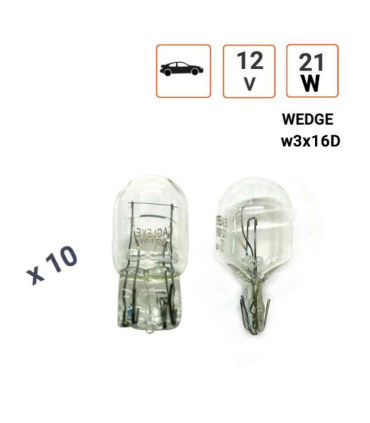 Ampoule Wedge 12V W21W type T20 - Boite de 10 ex.