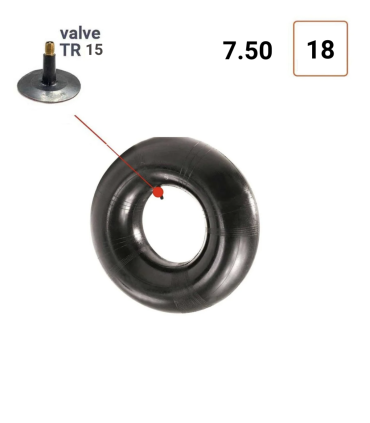 Chambre à air 7.50-18 valve TR15