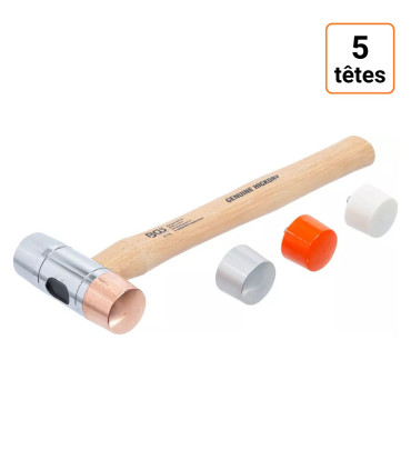 Maillet avec 5 têtes interchangeable