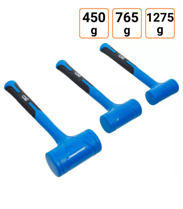 Lot de 3 maillets de débosselage anti rebonds de 450 à 1275 g