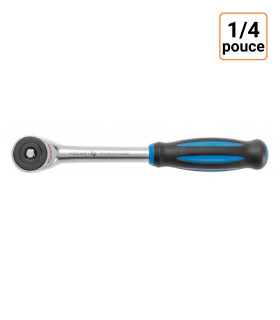 Cliquet à poignée rotative 1/4 de pouce, 60 dents, CrMo