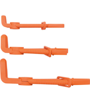  Lot de 3 pinces coudées pour durites 155 à 255 mm - 2